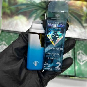 Clean Carts Liquid Diamonds + Live Resin 2g Disposable – Godfather OG (Indica)