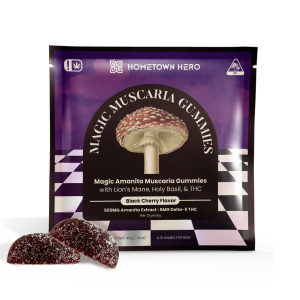 Hometown Hero Magic Amanita Muscaria Gummies - Black Cherry
