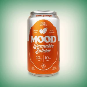 Peach Mango Seltzer – 10mg THC + 10mg CBD